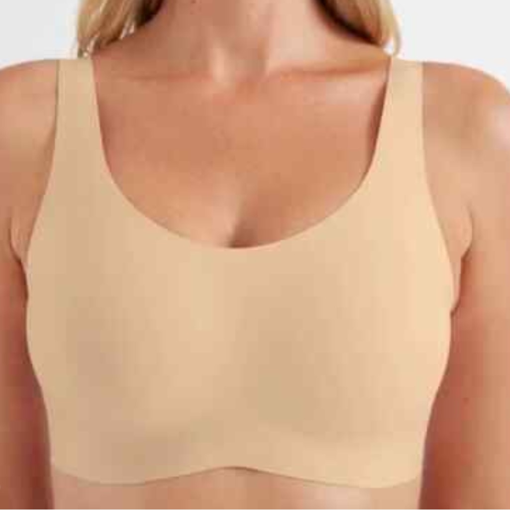 Knix Wireless Seamless Pullover Bra Tan Beige